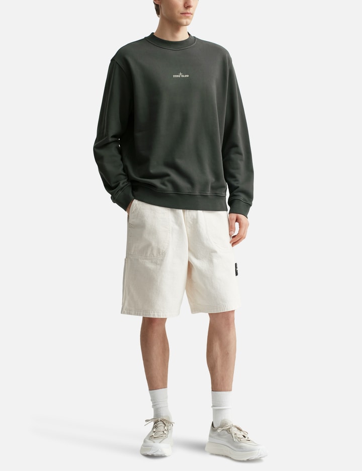 Cotton Fleece 'Industrial Four' Print Sweatshirt