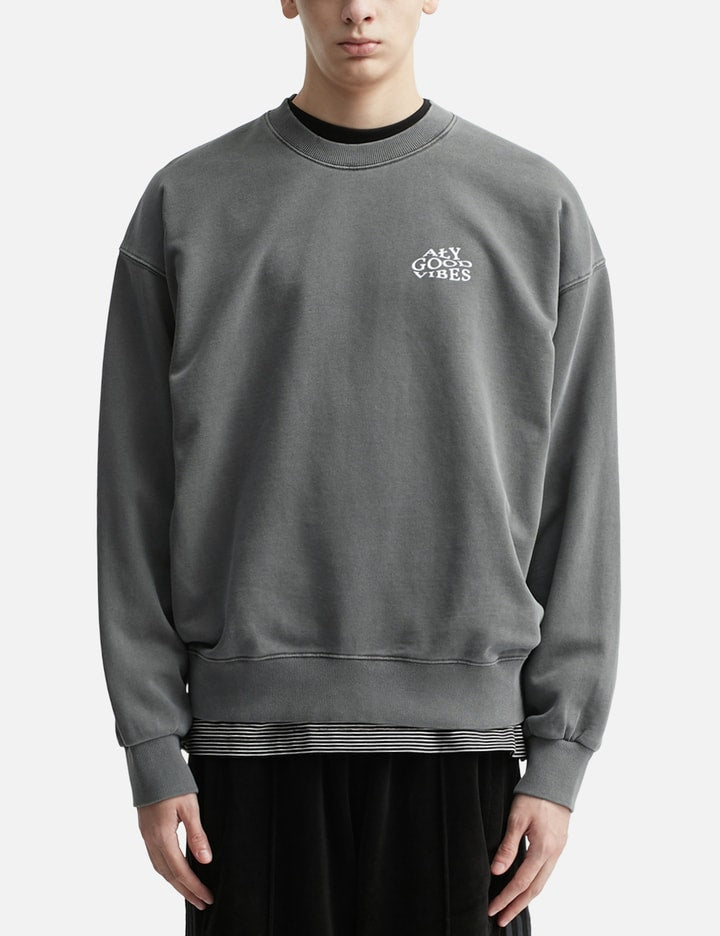 "Allergic To Negativity Grey Washed" Crewneck