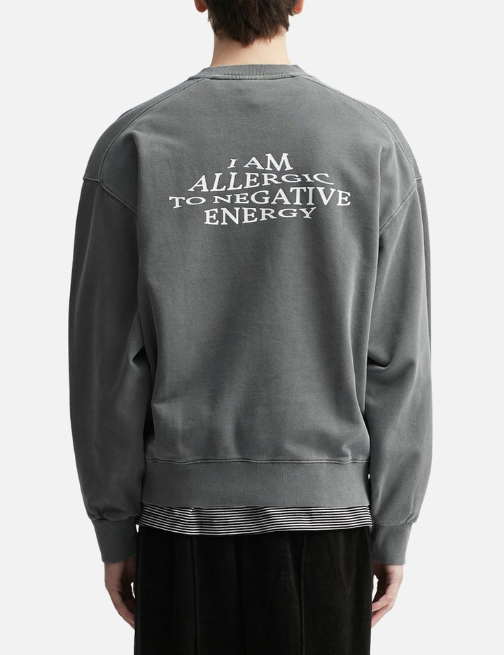 "Allergic To Negativity Grey Washed" Crewneck