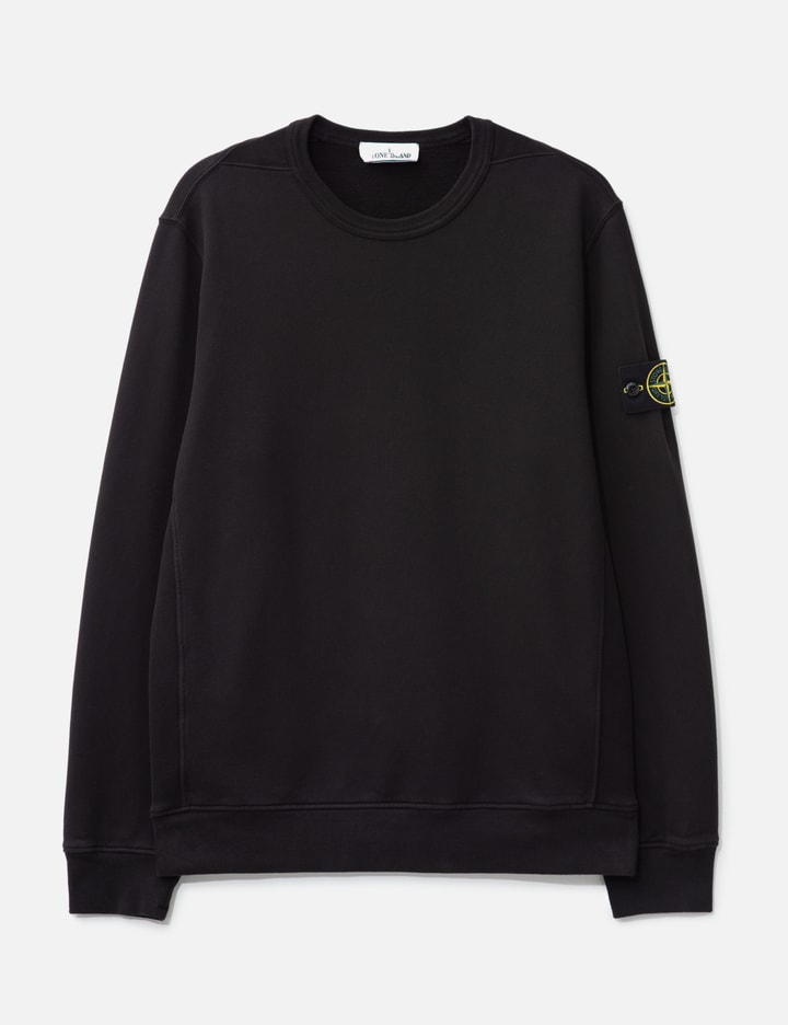 Brushed Organic Cotton Fleece Sweatshirt With Ribbed Inserts