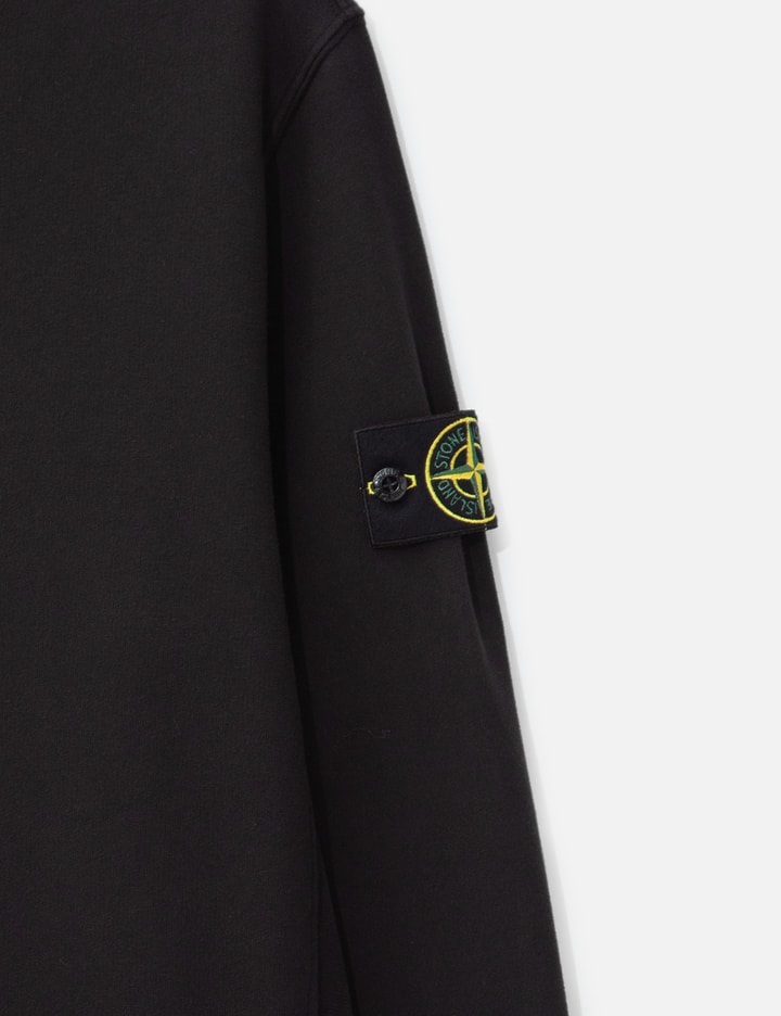 Brushed Organic Cotton Fleece Sweatshirt With Ribbed Inserts