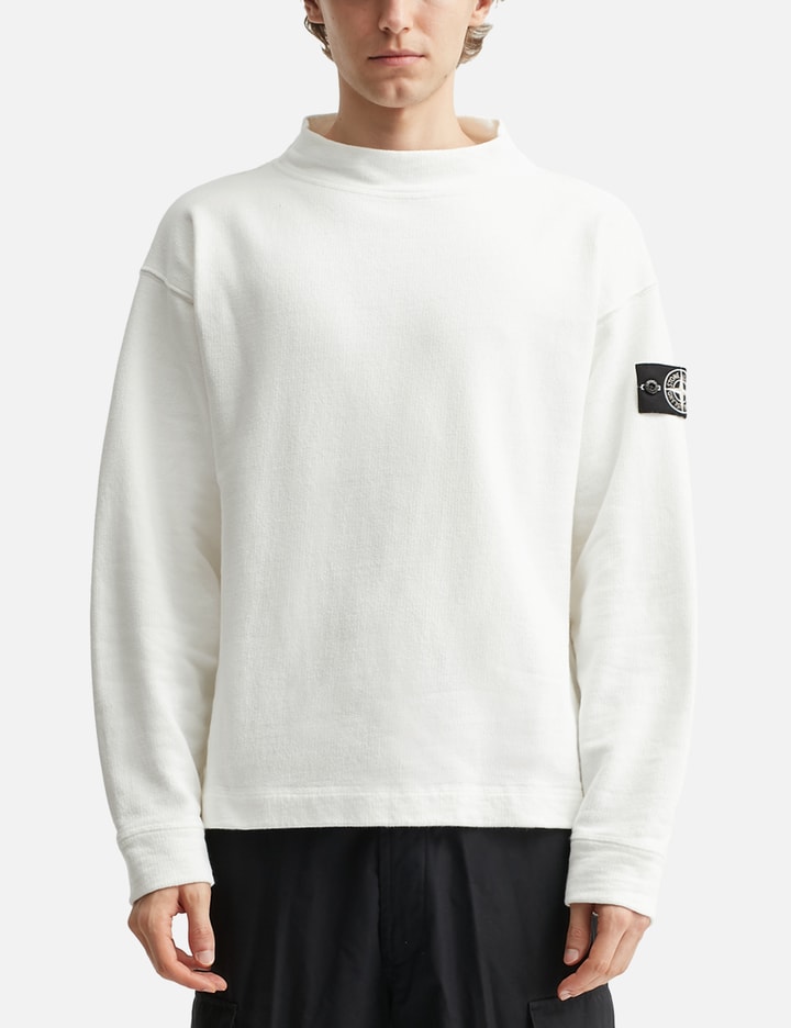 Knit-look Cotton Raw Beauty Sweatshirt