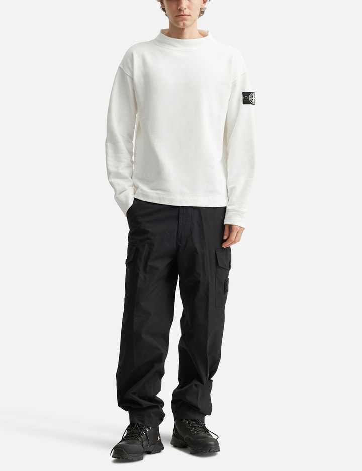 Knit-look Cotton Raw Beauty Sweatshirt