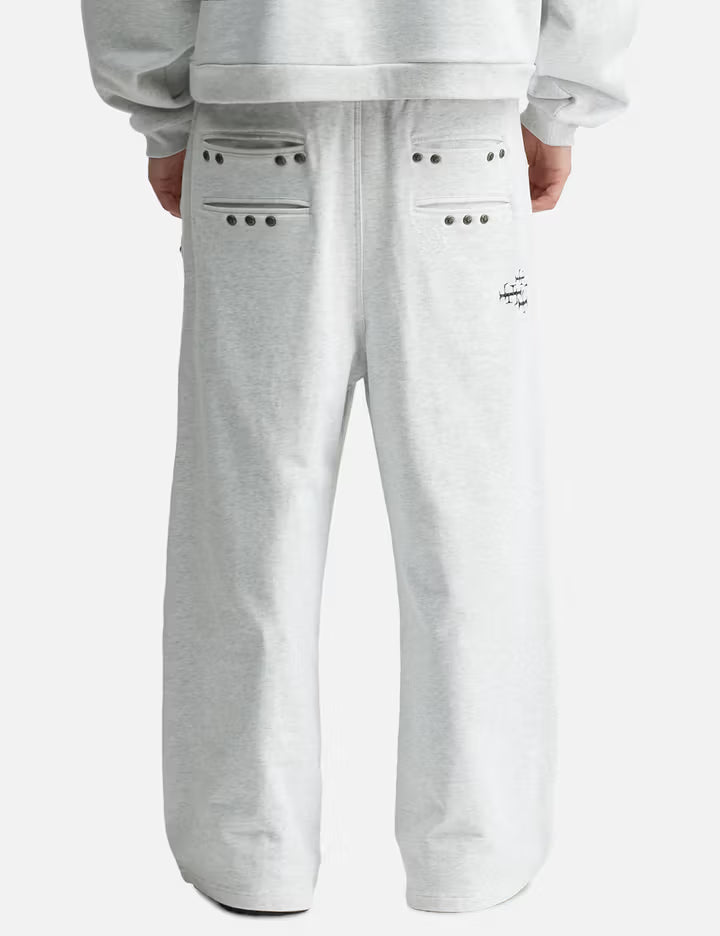 "Jackie" Grey Studded Sweatpants