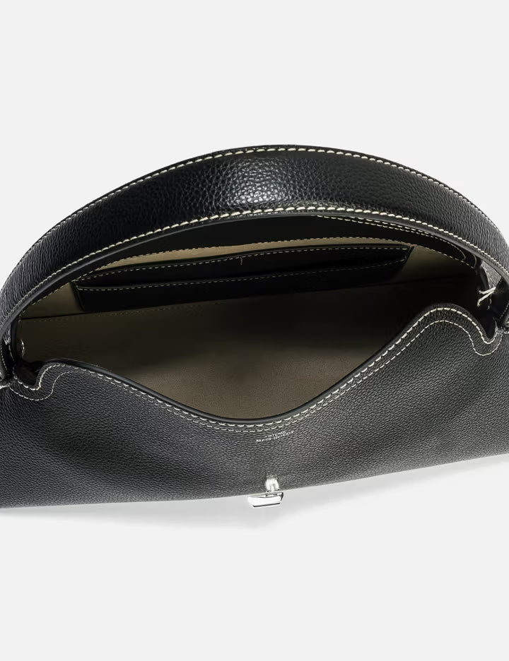 T-Lock Grained-Leather Shoulder