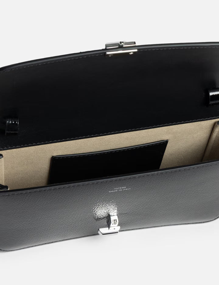 T-Lock Grained-Patent Crossbody