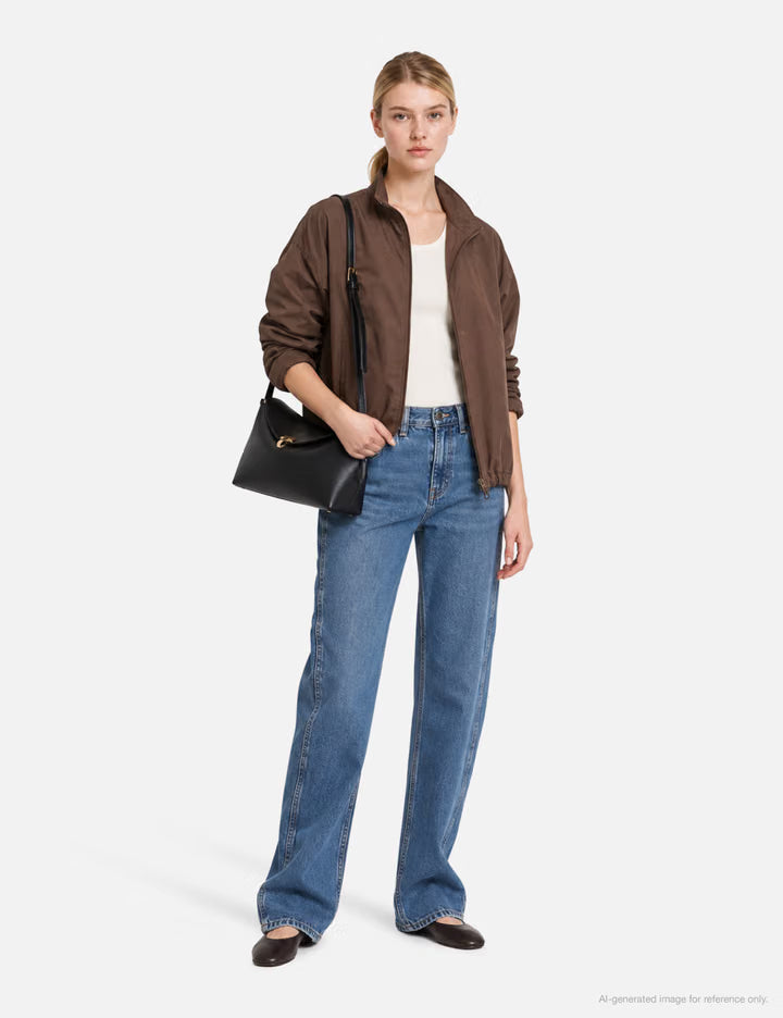 T-Lock Leather Clutch