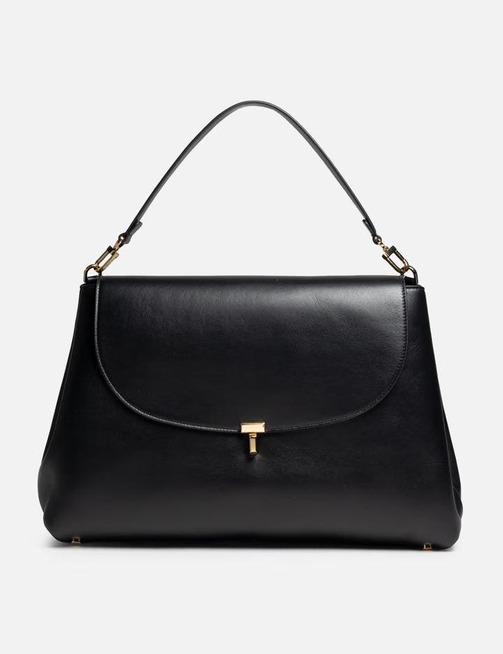 T-Lock Leather Satchel