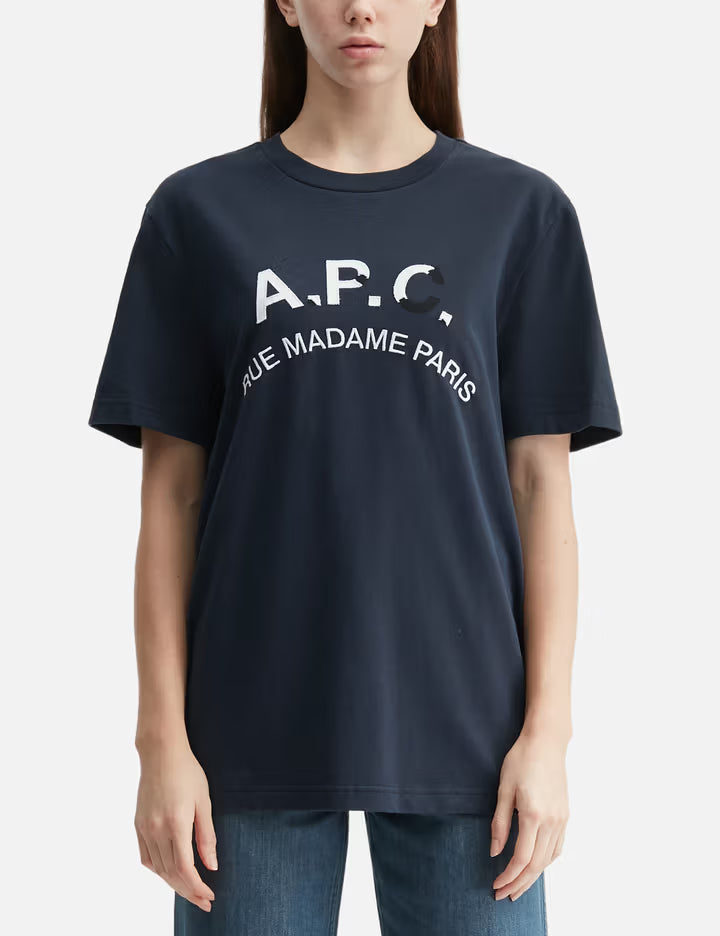 T-Shirt With Vintage-Effect A.P.C. Logo