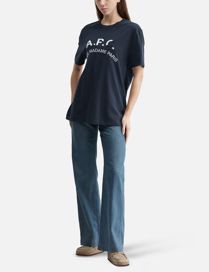 T-Shirt With Vintage-Effect A.P.C. Logo