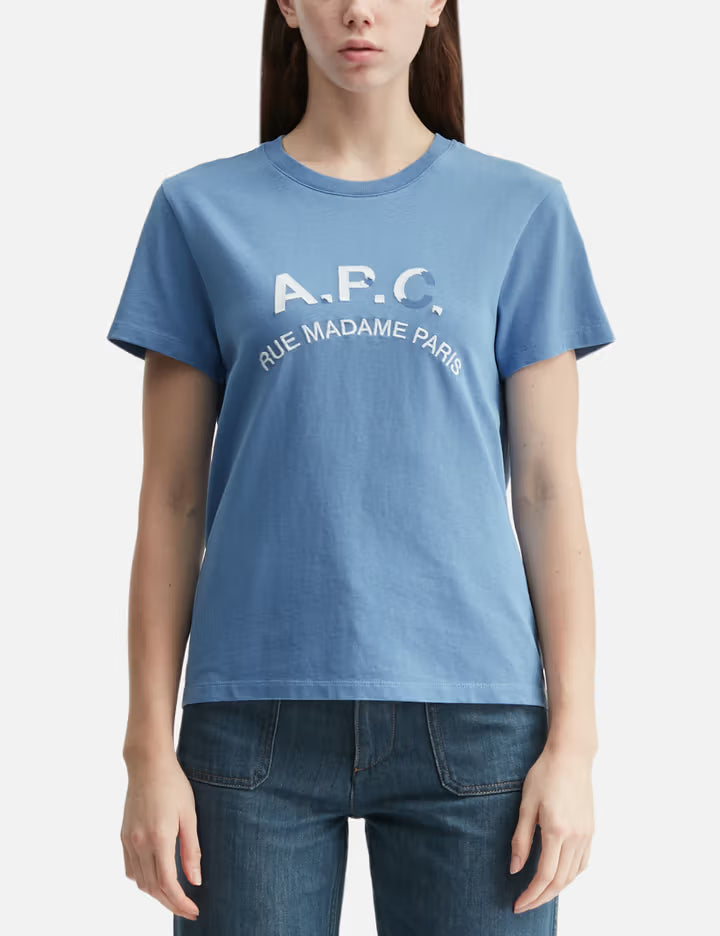 T-Shirt With Vintage-Effect A.P.C. Logo
