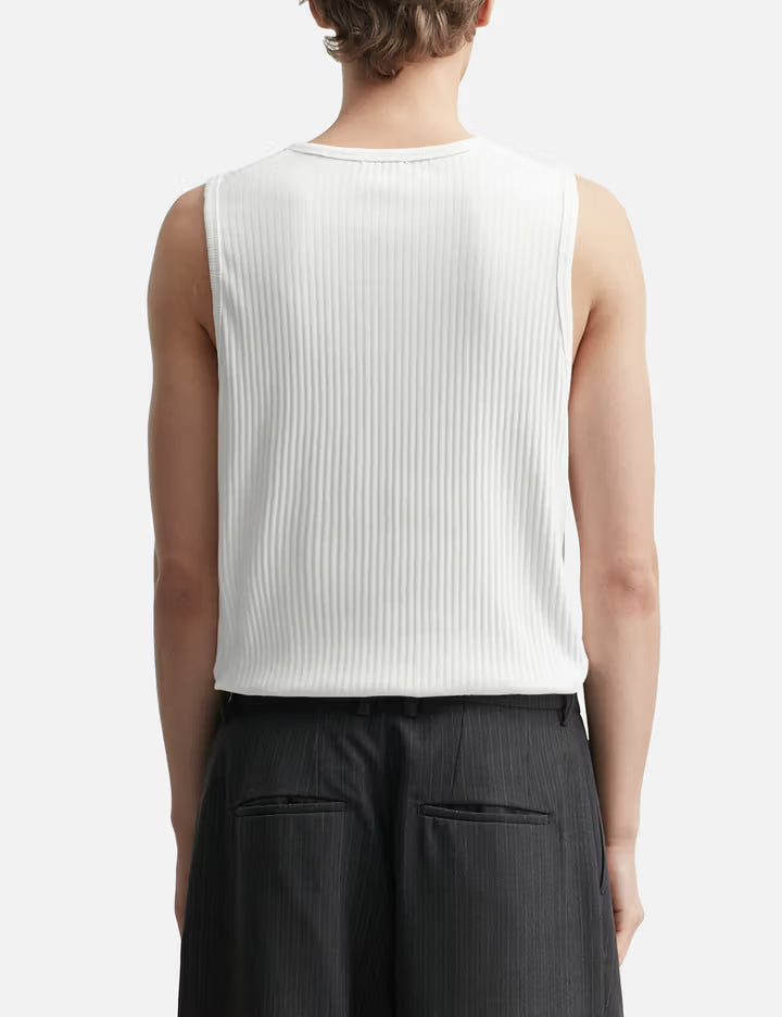 Scoop-Neck Ribbed Sleeveless
