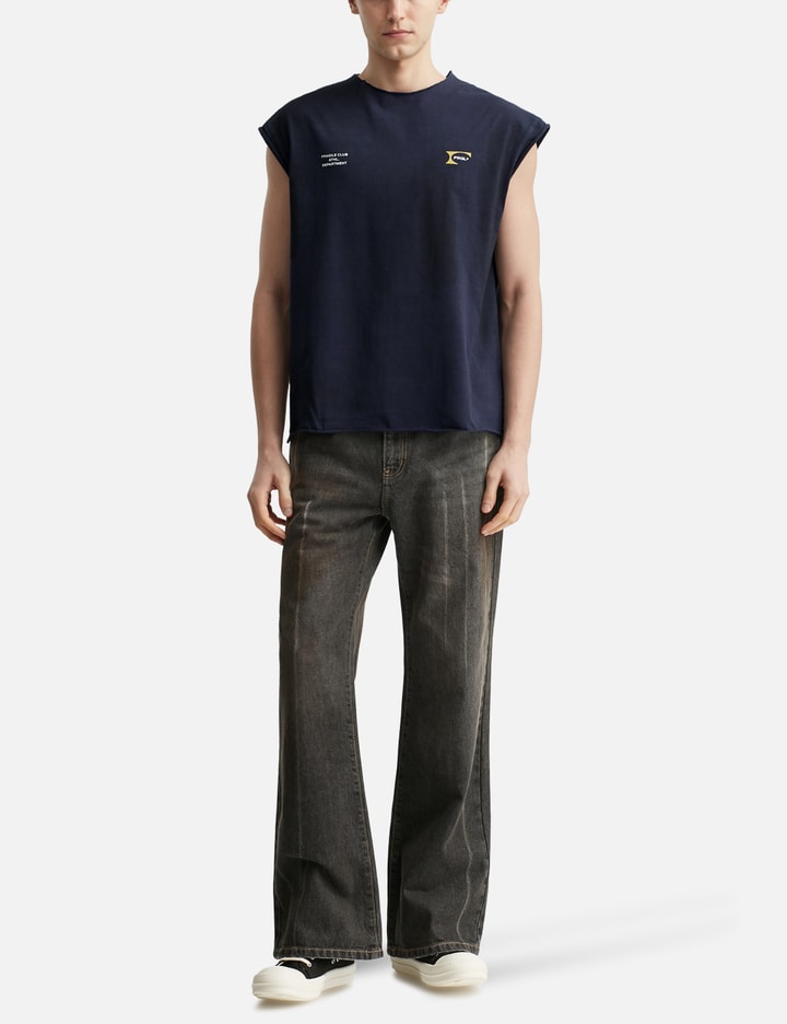 Navy Muscle Tank Top