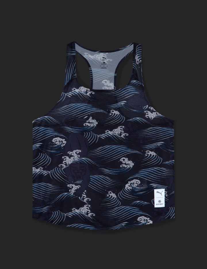 PUMA x SAYSKY Graphic Singlet NEW NAVY