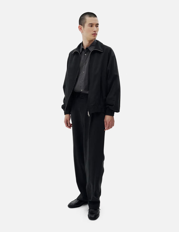 Tencel Cotton Twill 1 Pleated Wide Tapered Trousers