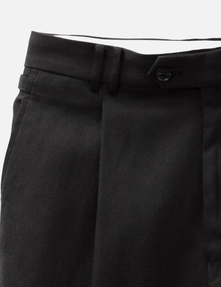 Tencel Cotton Twill 1 Pleated Wide Tapered Trousers