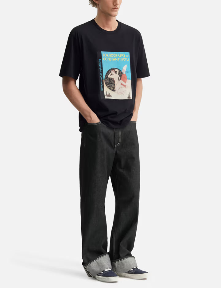 The Phoenician Scheme / Washed Heavy Weight Crew Neck T-Shirt ( Type-1 )