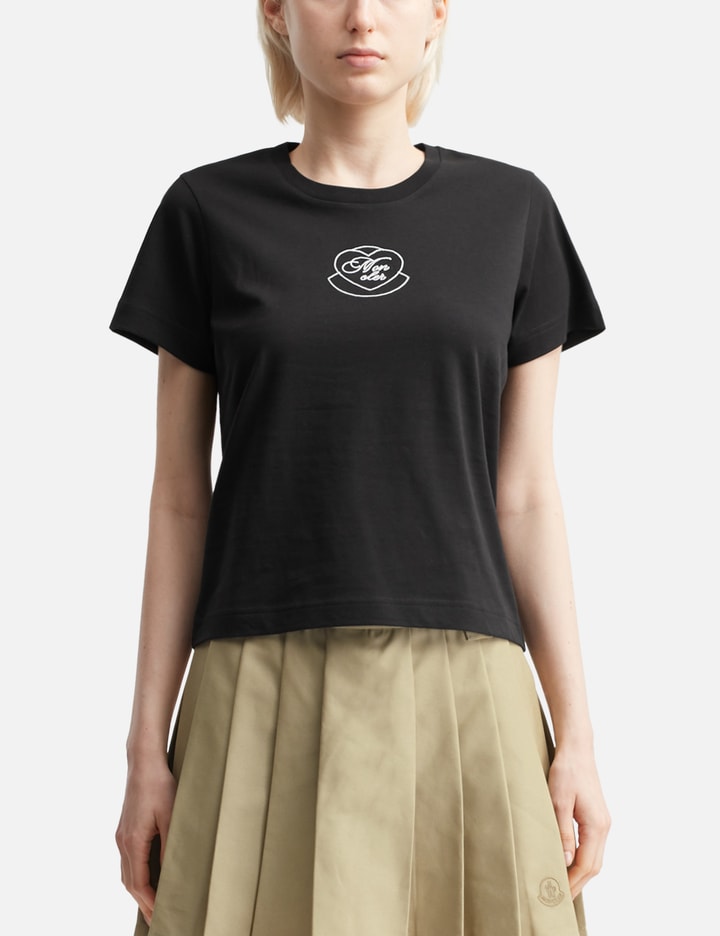 Embroidered Heart Logo Cotton T-Shirt