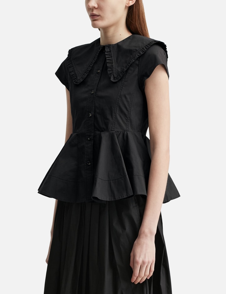 Short Cotton Ruffle Shirt