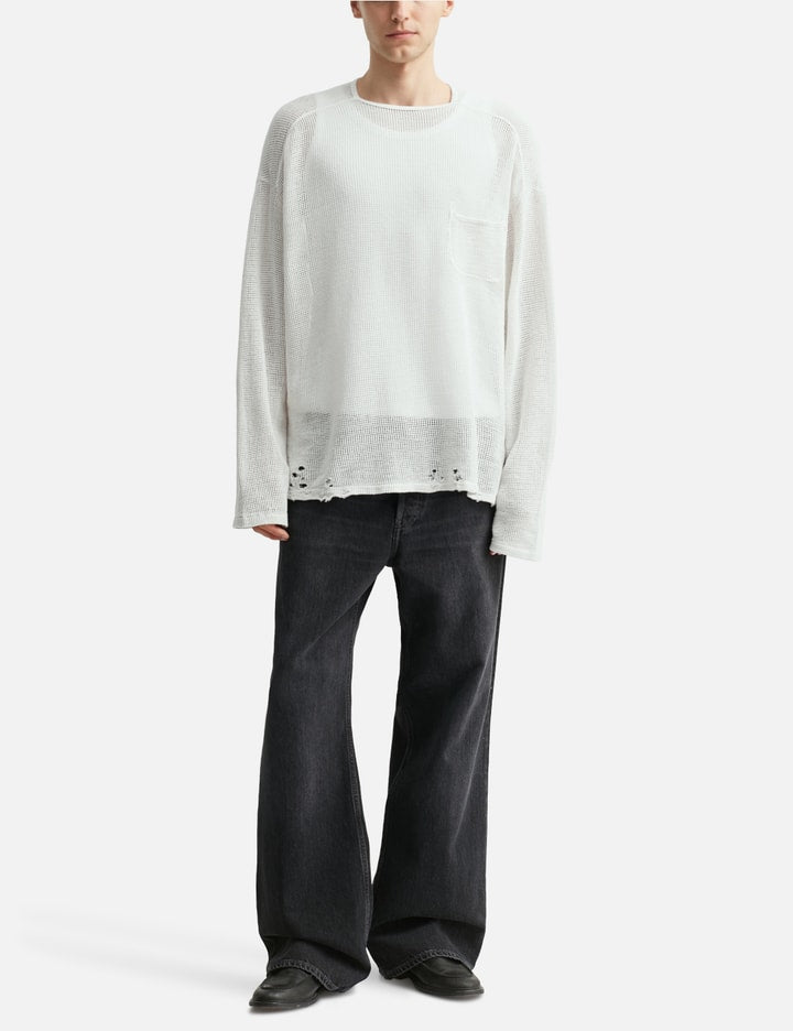 Dyed Mesh Long Sleeve T-shirt
