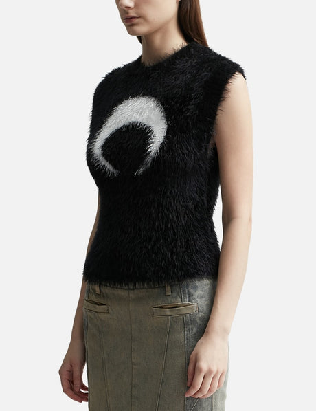 Wild Fluffy Knit Sleeveless Pullover