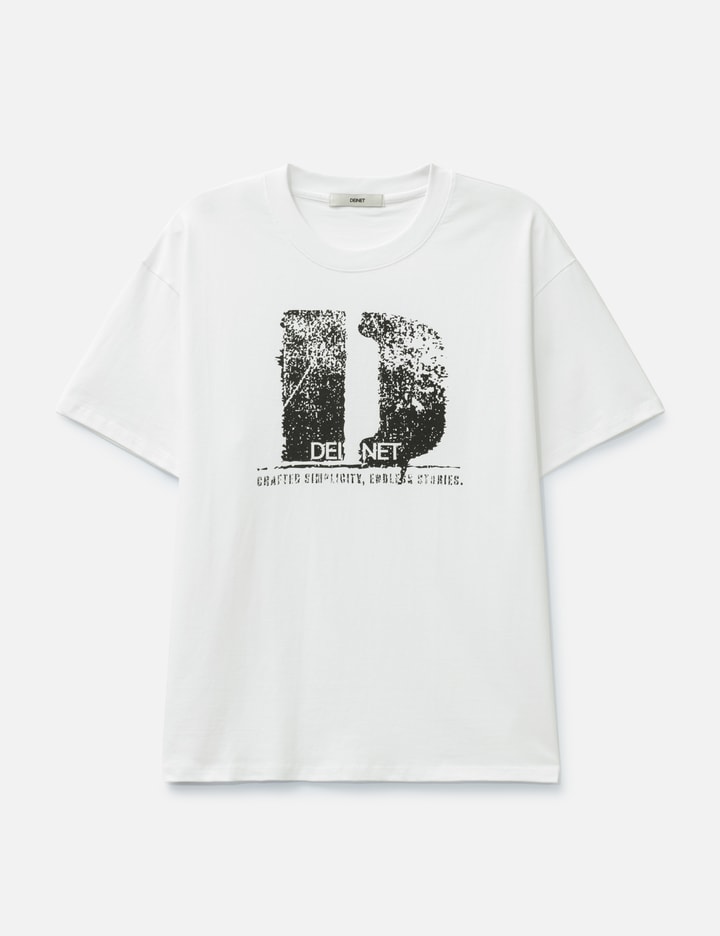 D Accent Crack Logo T-Shirts White