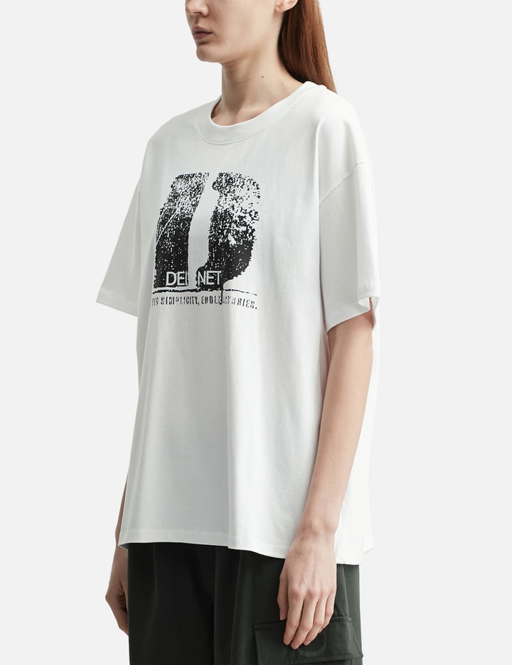 D Accent Crack Logo T-Shirts White