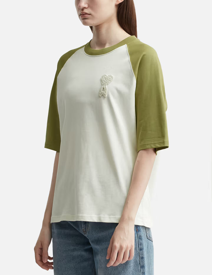 Ami De Coeur Two Tone Thick Cotton Jersey T-shirt