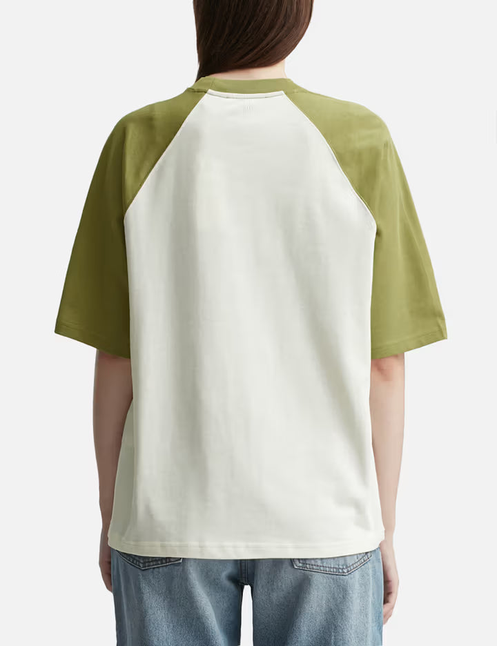 Ami De Coeur Two Tone Thick Cotton Jersey T-shirt