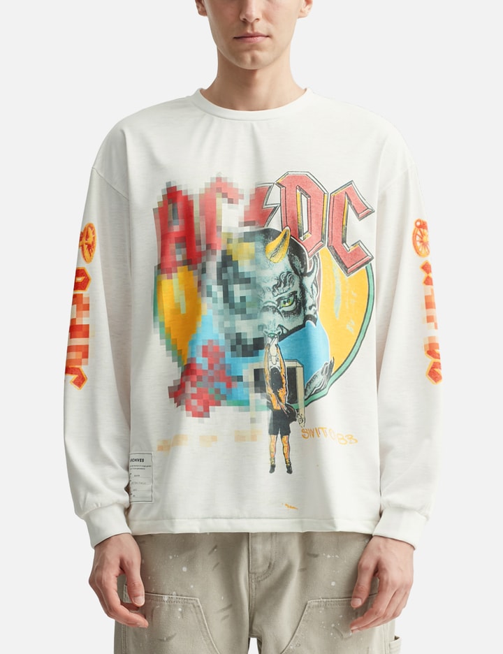Long Sleeve Trompe L'oeil Mosaic T-shirt