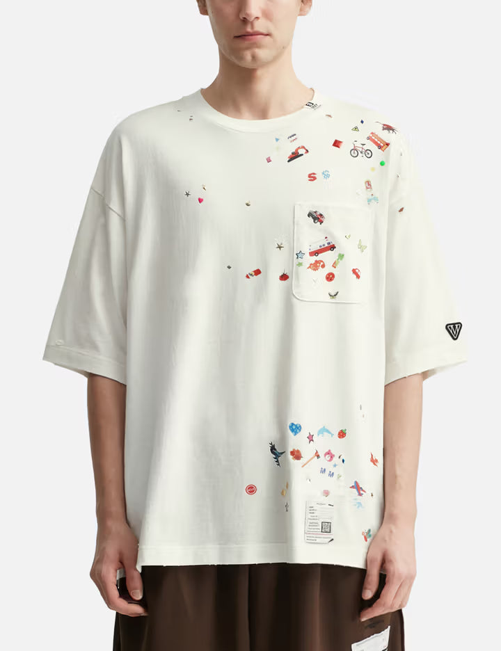 Kids Sticker Printed T-Shirt