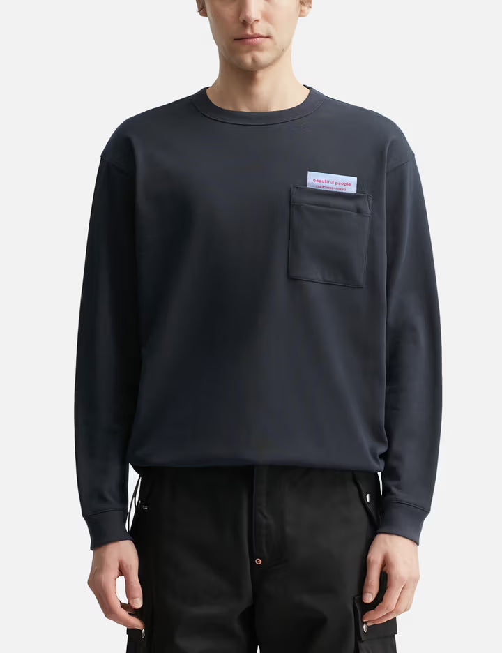 Suvin Compact Jersey Big QOL Tag Long T-Shirt