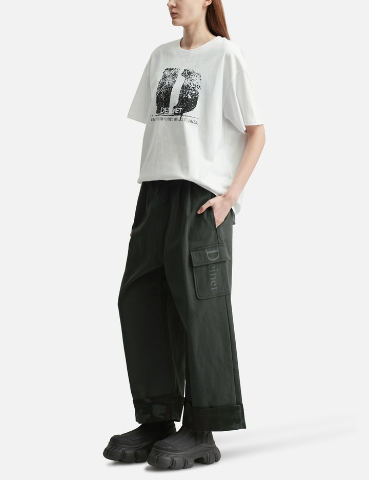 D Accent Crack Logo T-Shirts White