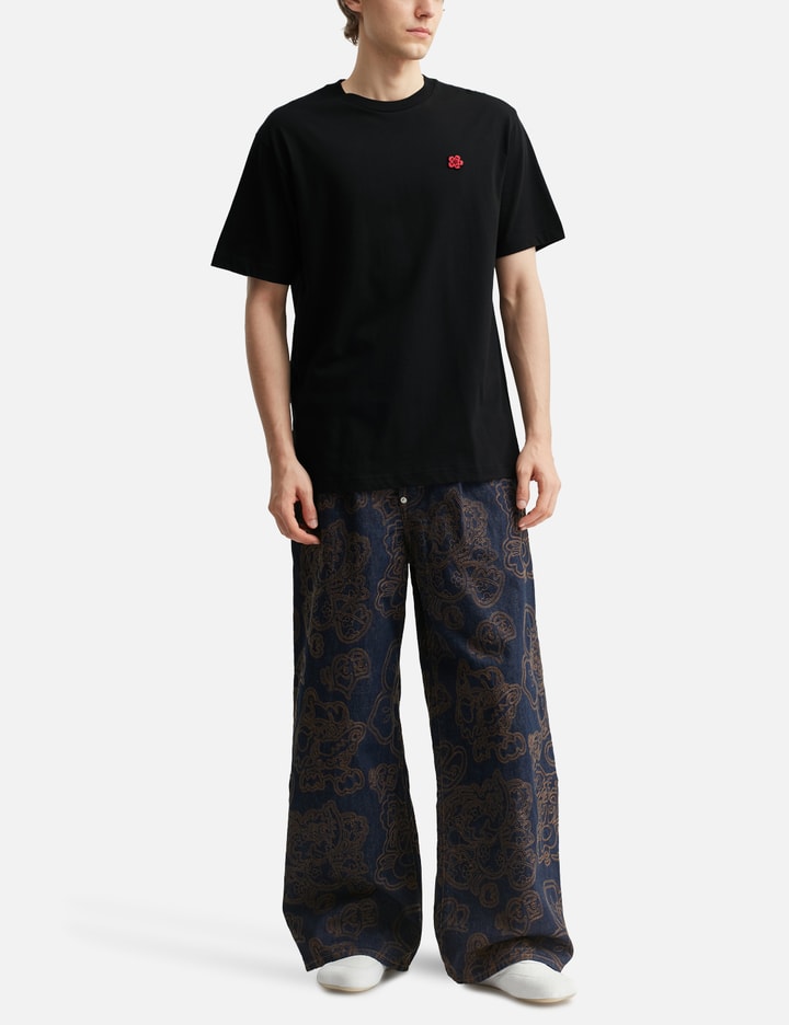 'Boke Flower' Embroidered T-shirt in Cotton