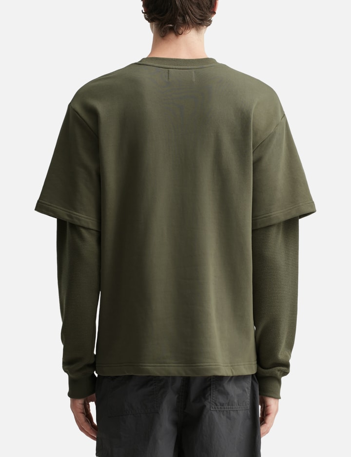 Waffle Sleeve Double Pocket T-shirt