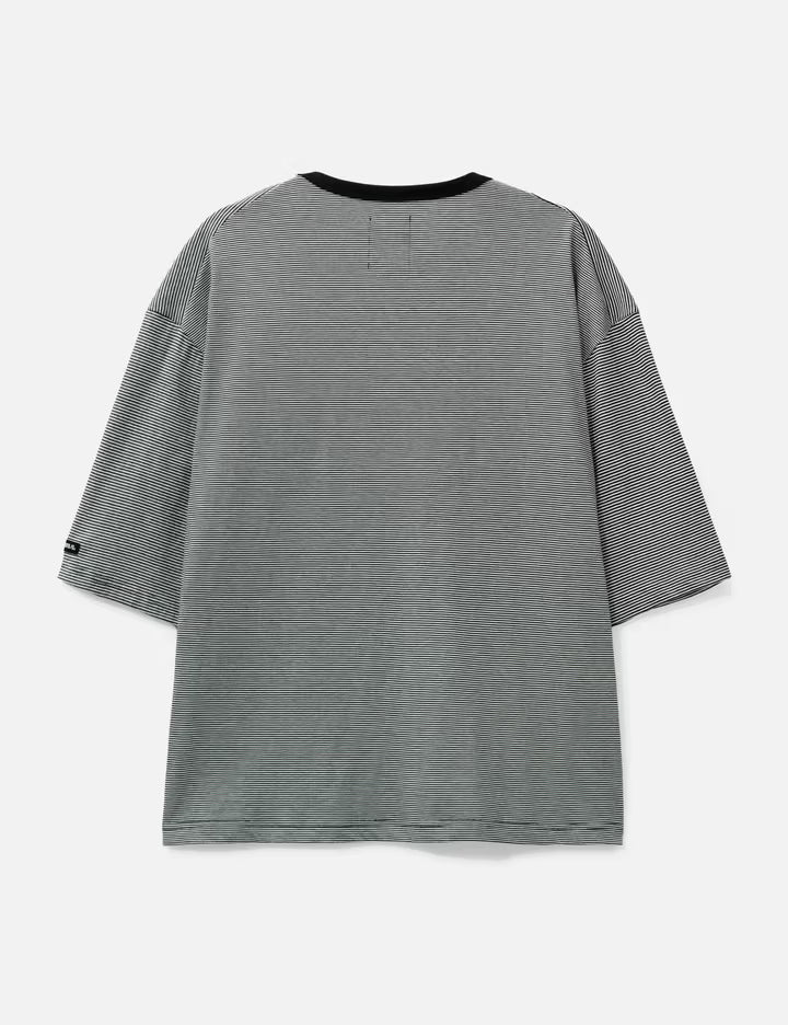 Paneled Stripe Cropped T-Shirt