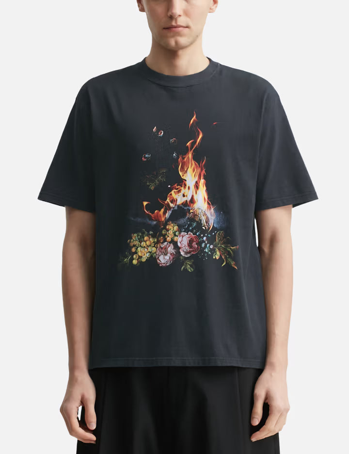 Undercover x Emma Bennett Burning Flower Short Sleeve T-shirt