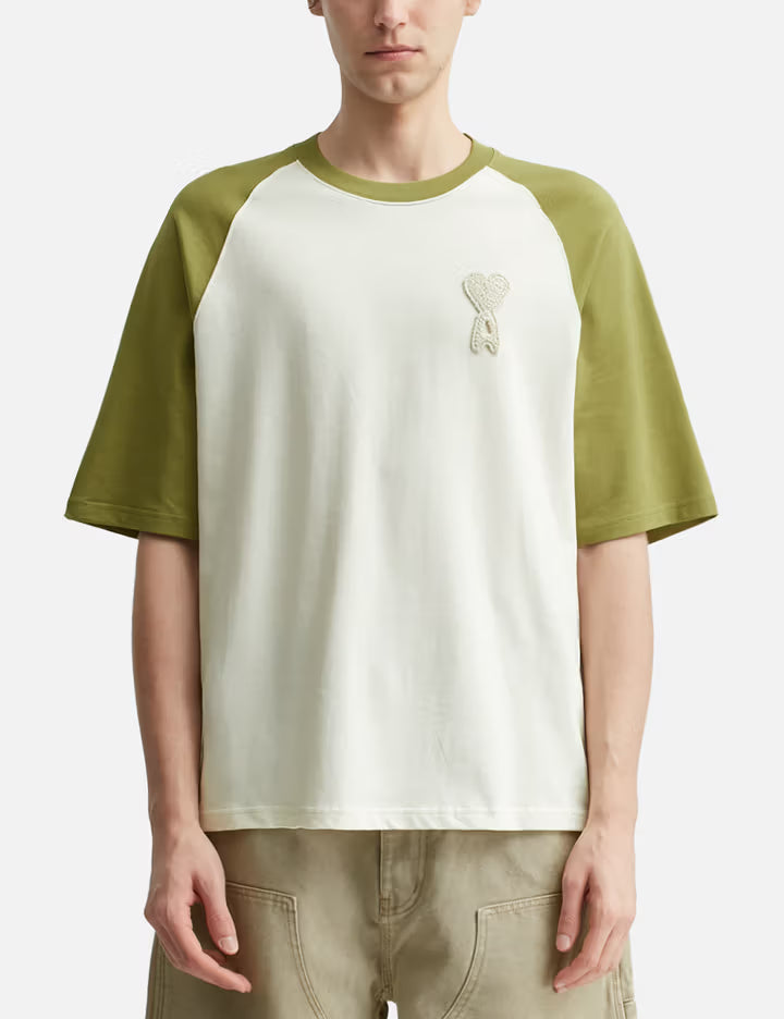 Ami De Coeur Two Tone Thick Cotton Jersey T-shirt