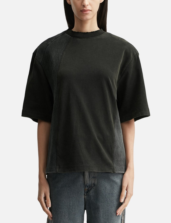 Paneled Padded Washed T-Shirt