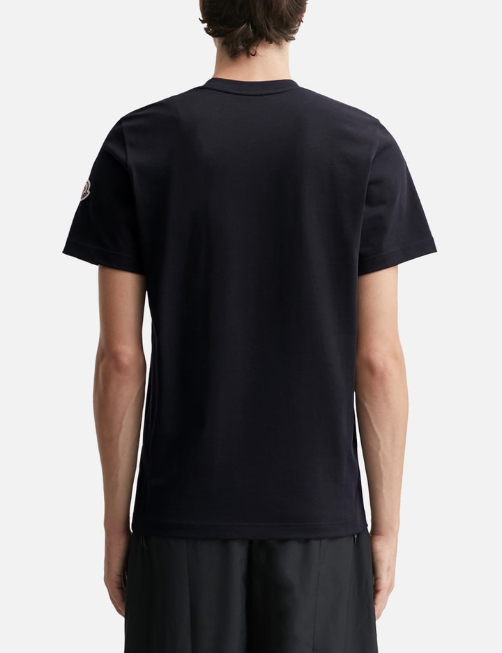 Embroidered Tricolour Logo Cotton T-Shirt