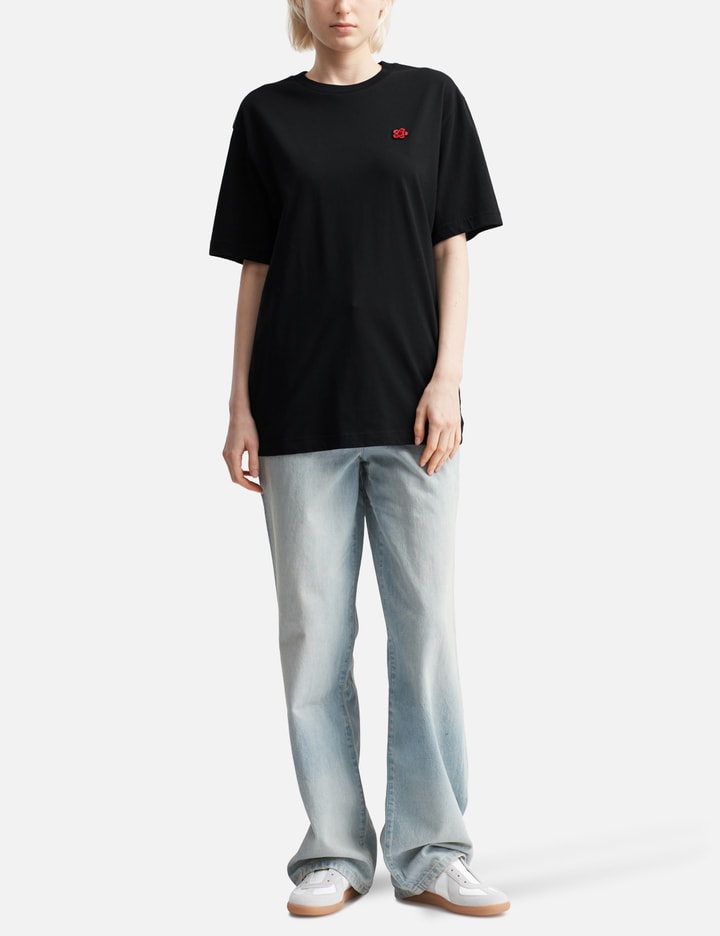 'Boke Flower' Embroidered T-shirt in Cotton