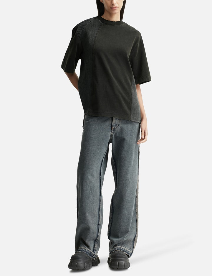Paneled Padded Washed T-Shirt
