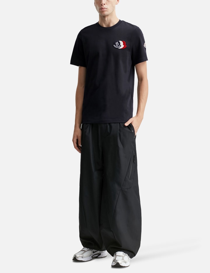 Embroidered Tricolour Logo Cotton T-Shirt