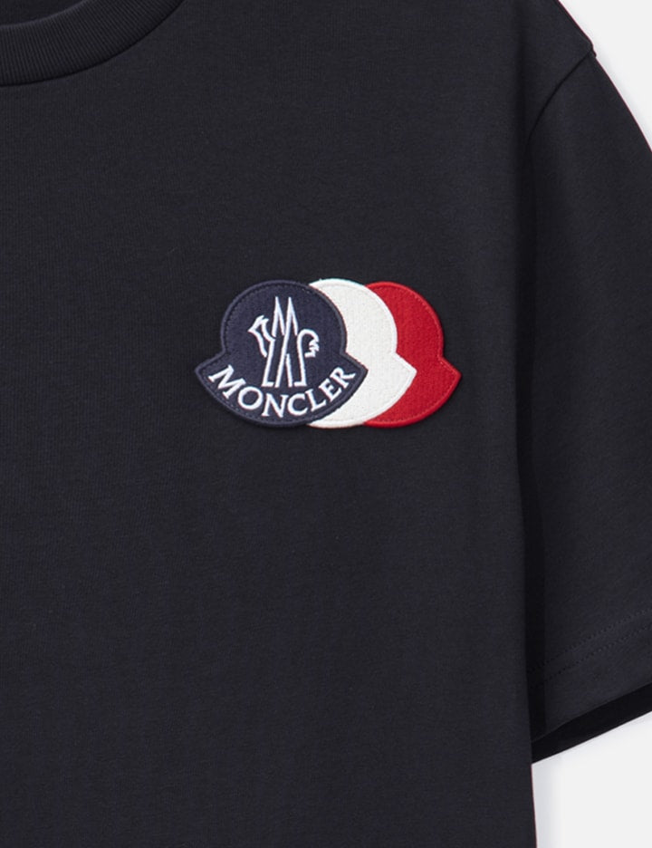 Embroidered Tricolour Logo Cotton T-Shirt