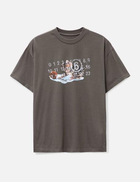 Cat & Wool Print T-Shirt