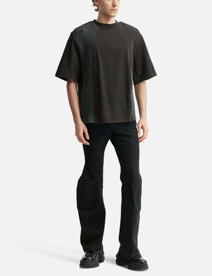 Paneled Padded Washed T-Shirt