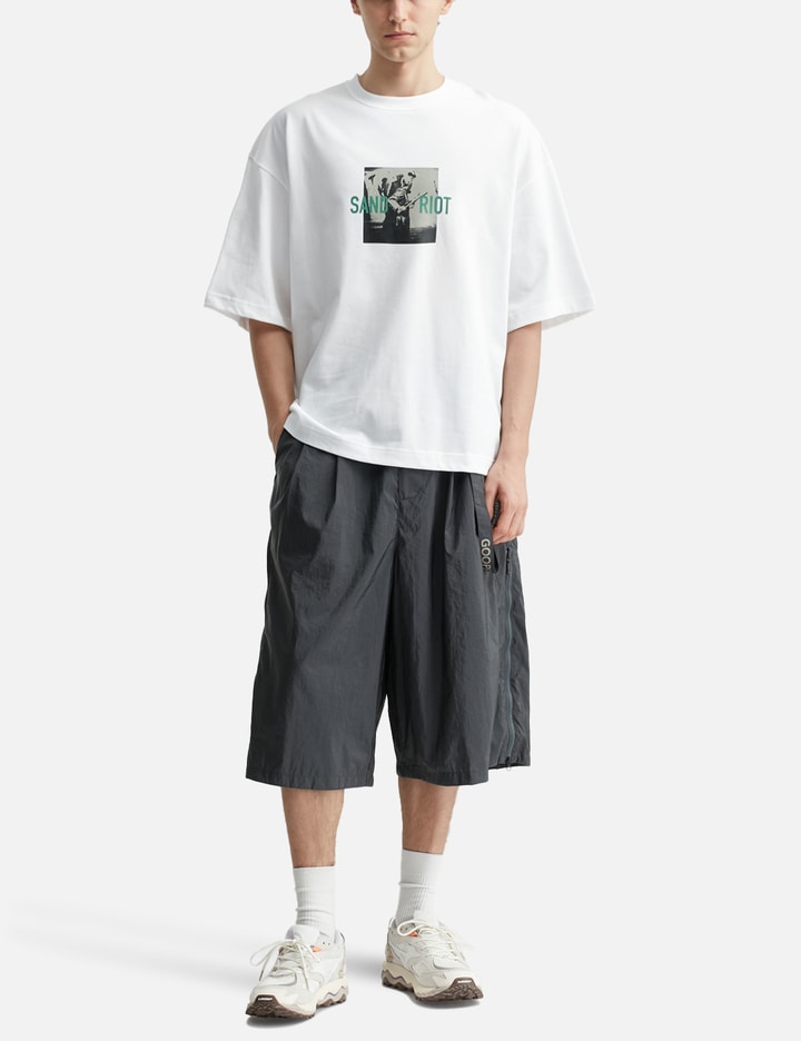 GOOPiMADE x TIGHTBOOTH “GTB-03T” Sand Riot Logo T-shirt