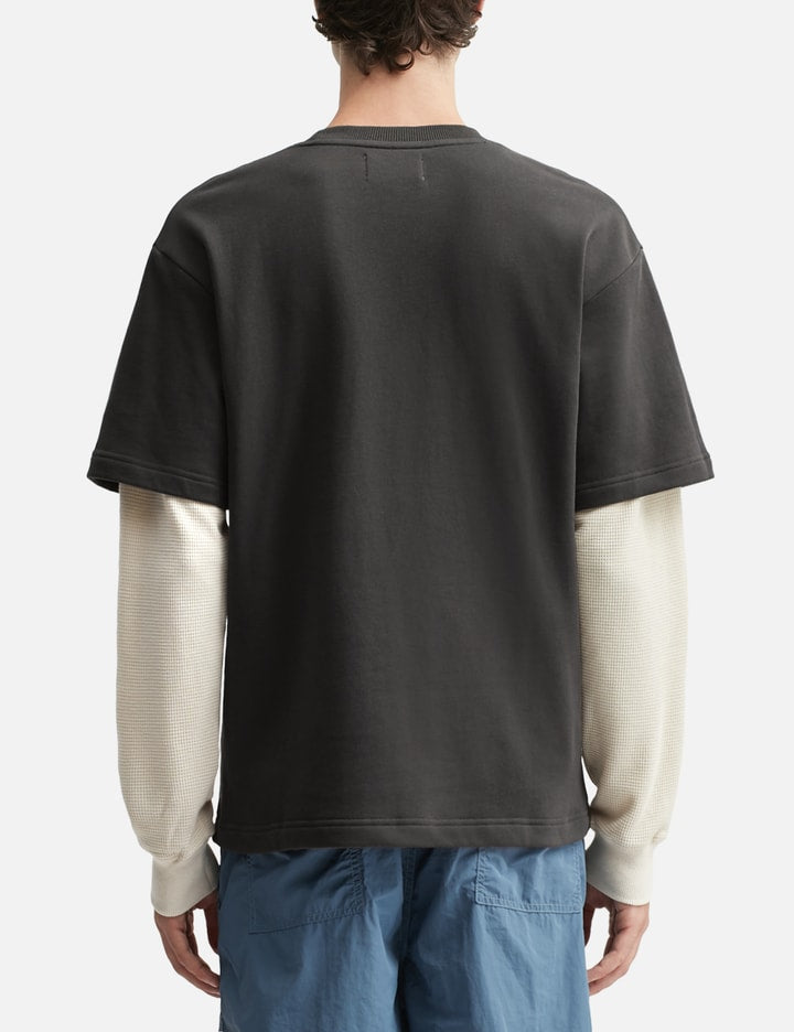 Waffle Sleeve Double Pocket T-shirt