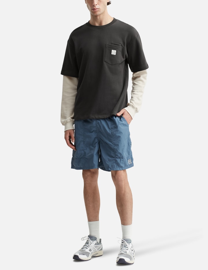 Waffle Sleeve Double Pocket T-shirt