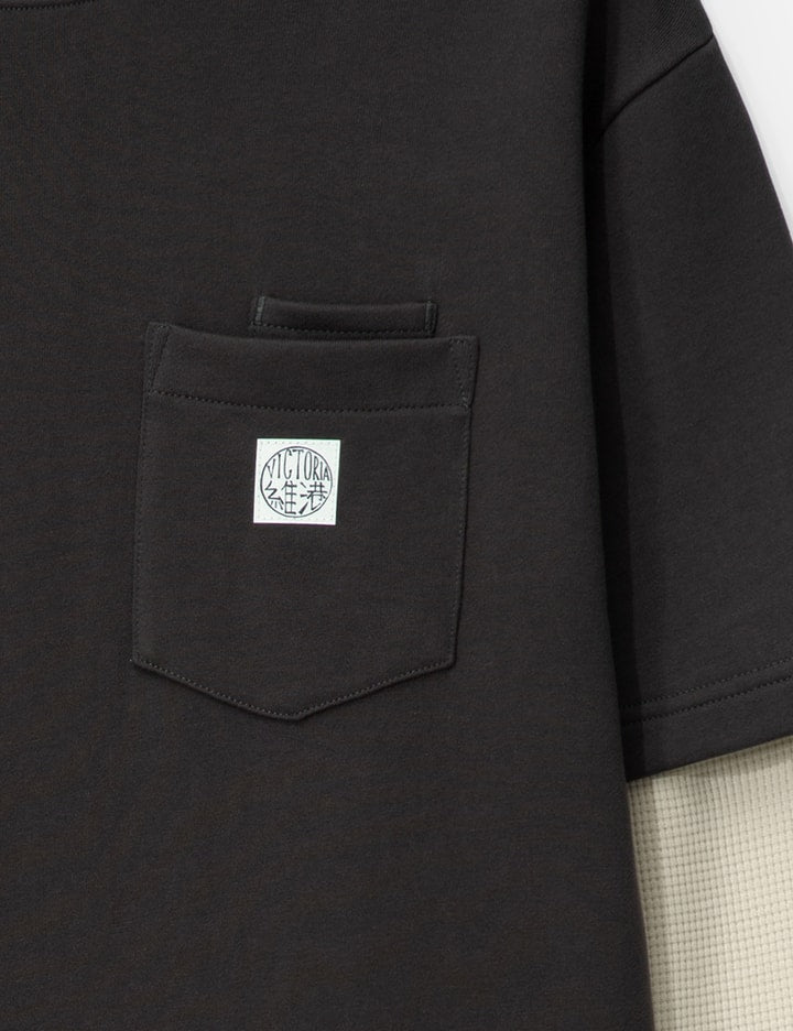 Waffle Sleeve Double Pocket T-shirt